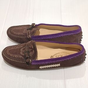 TOD Women's Leather Loafers Driving Slip-ons